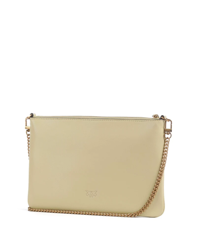 Pinko Flat Classic Bandolera giallo vaniglia/antique gold