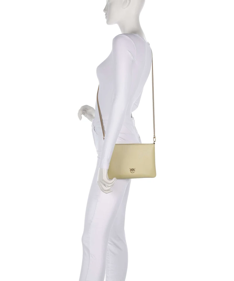 Pinko Flat Classic Bandolera giallo vaniglia/antique gold