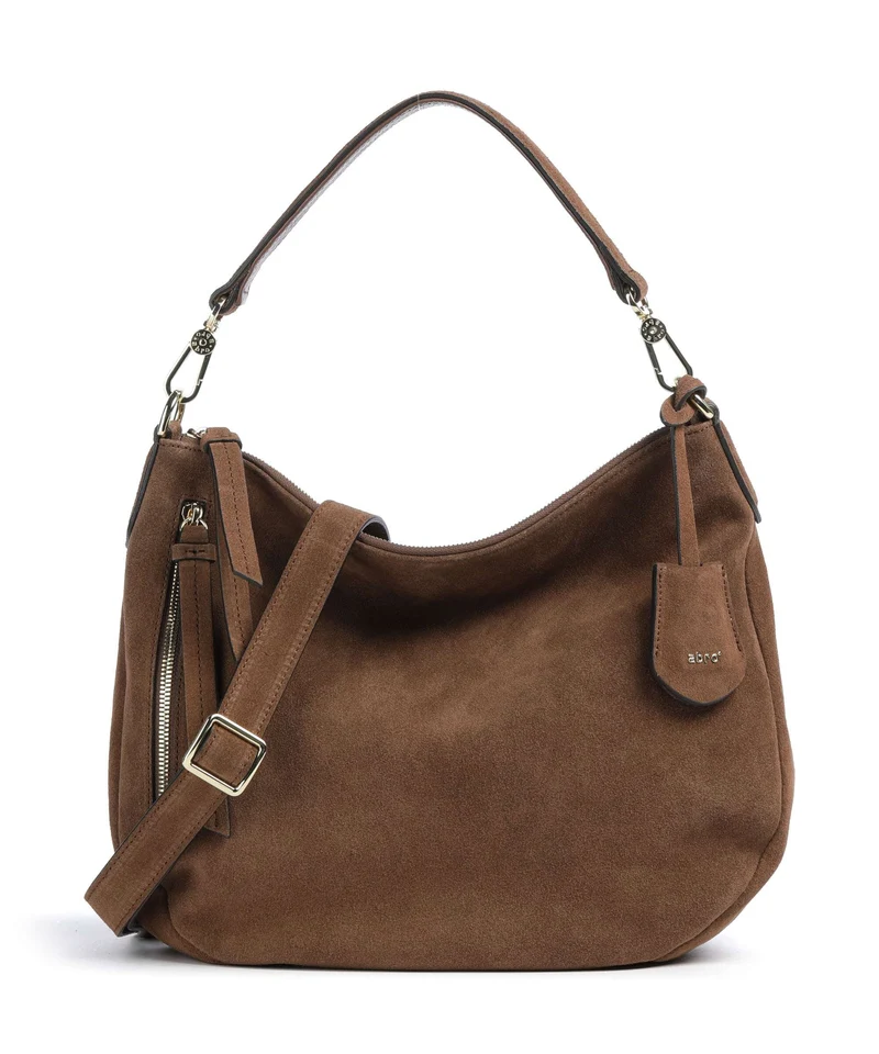 Abro Suede Juna Small Bolso de hobo wood