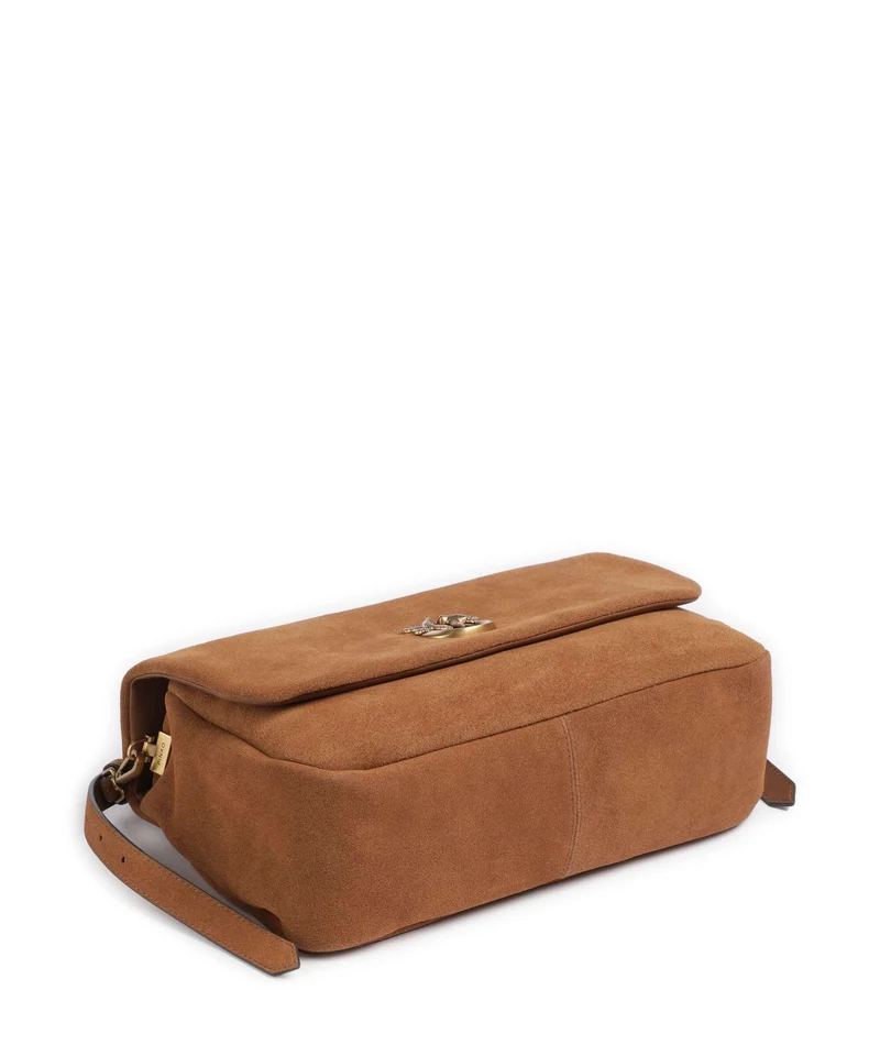 Pinko Click Soft Horizontal Bolso de hombro marrone/leone/antique gold