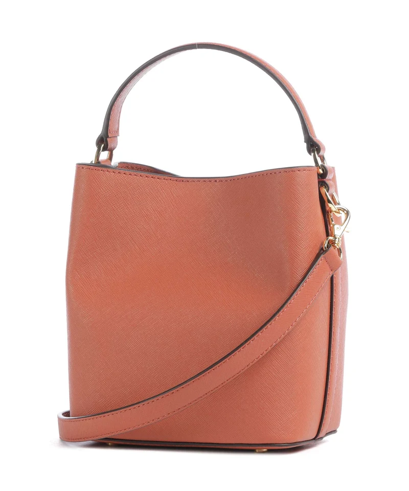 Lauren Ralph Lauren Reese Small Bucket bolso de mano red terracotta