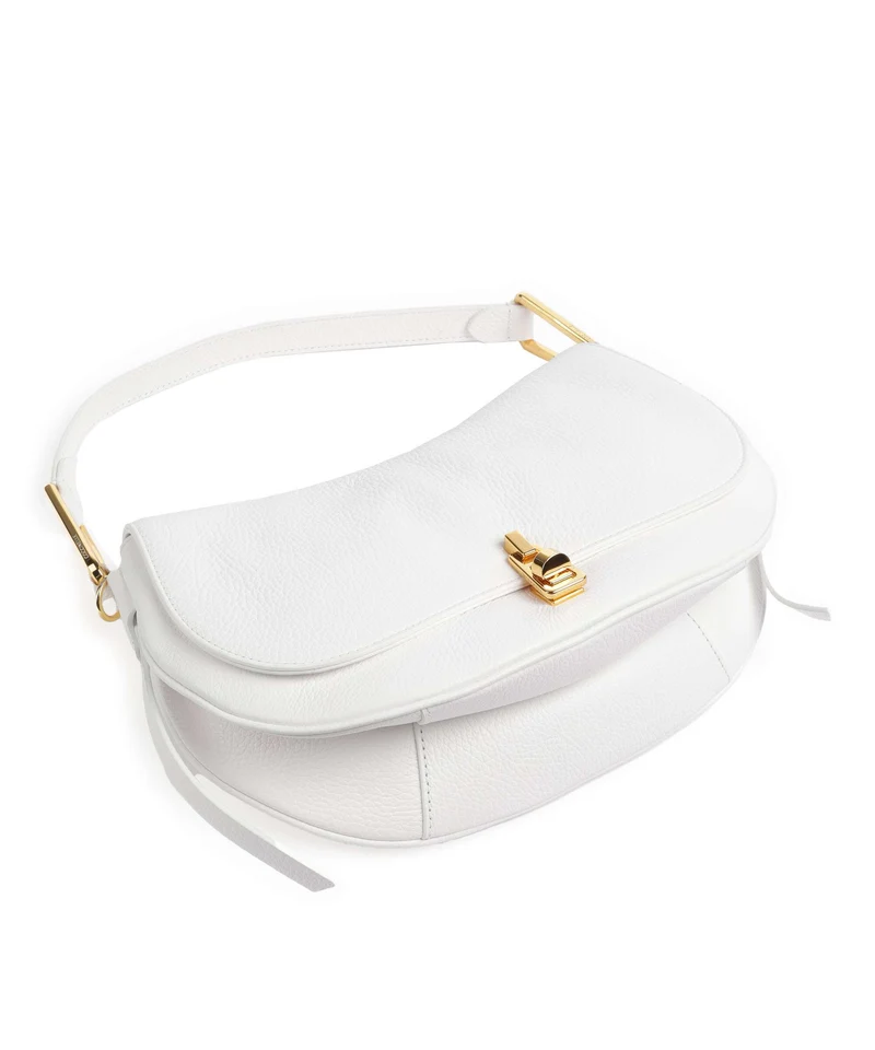 Coccinelle Magie Soft Bolso de hombro brillant white