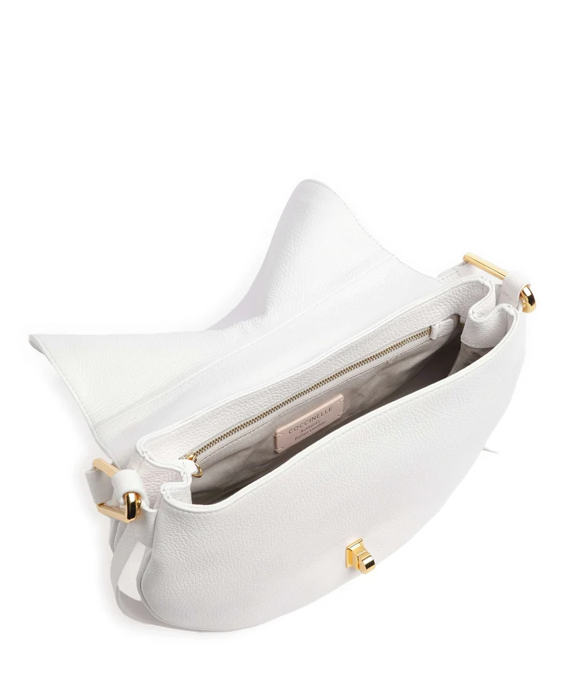 Coccinelle Magie Soft Bolso de hombro brillant white