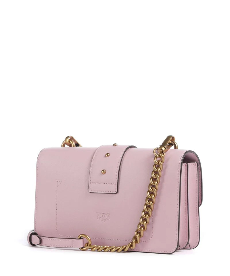 Pinko Love One Mini Bandolera rosa chiaro/antique gold