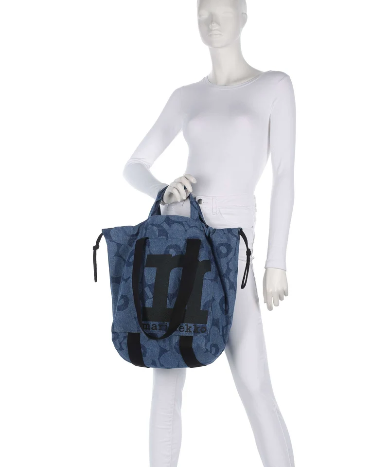 Marimekko Mono City Unikko Bolsa shopping mid indigo