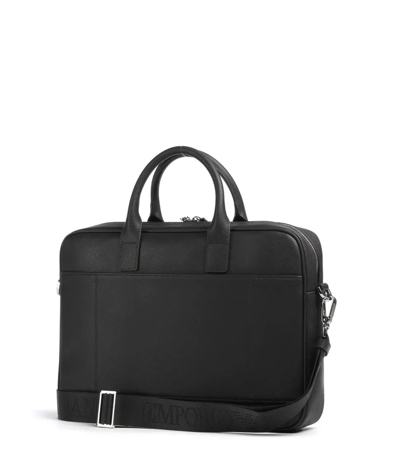 Emporio Armani Business Regenerated Maletín ebony
