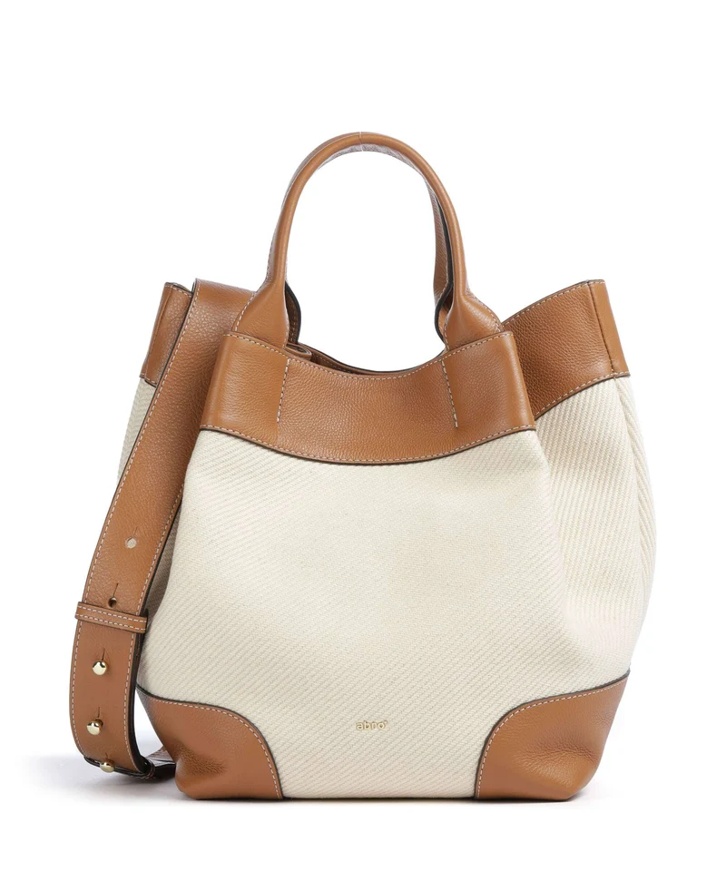 Abro Super Drill Essential Medium Bolso de mano ivory/cuoio