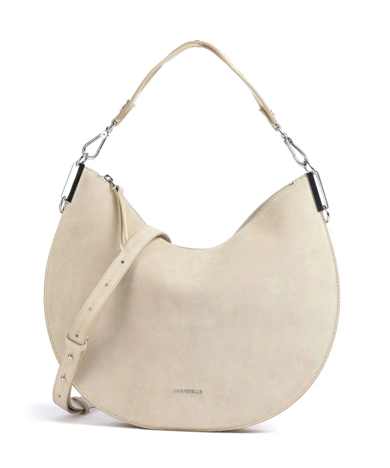 Coccinelle Sunup Suede Bolso de hombro sandshell