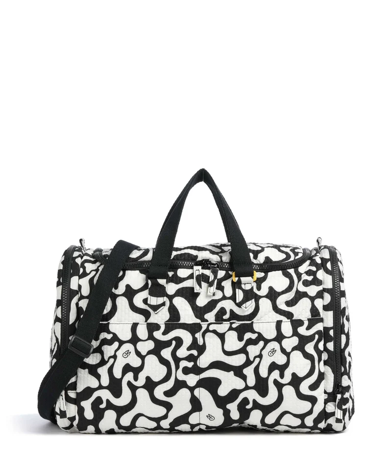 Mandarina Duck Revival Moire Bolsa de fin de semana moire