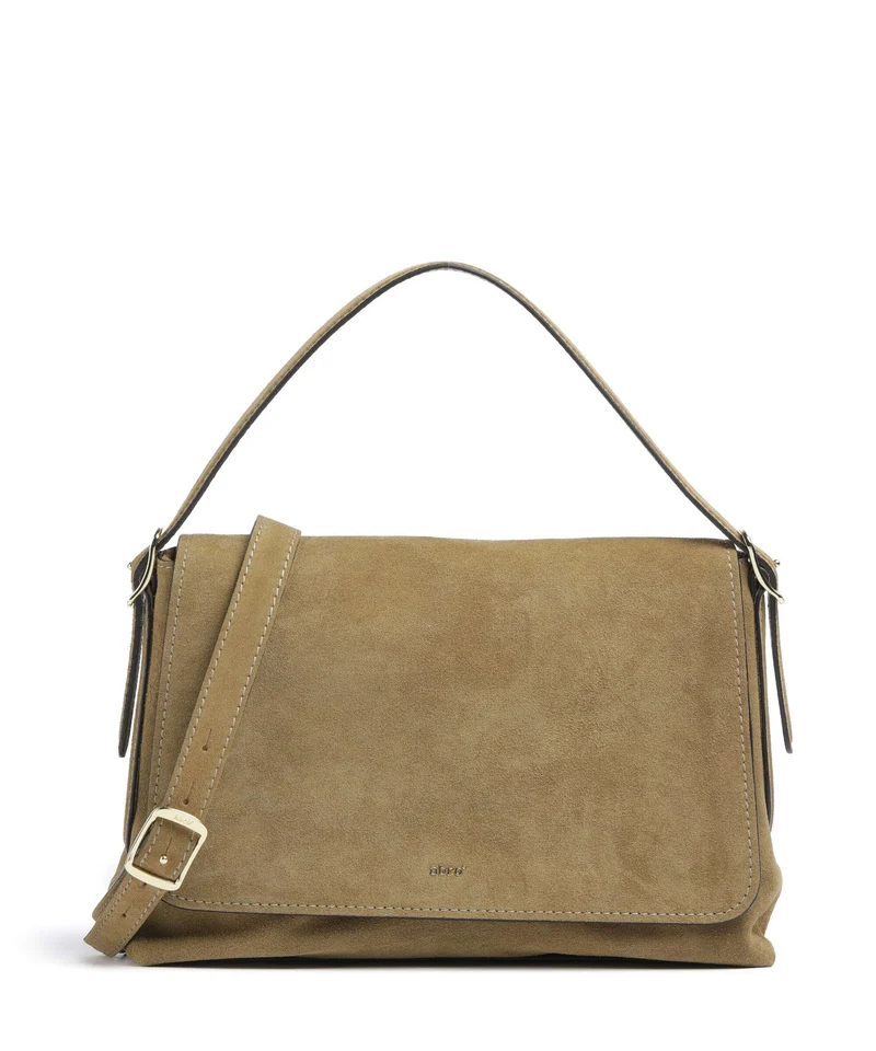 Abro Suede Carina Bolso de hombro mud