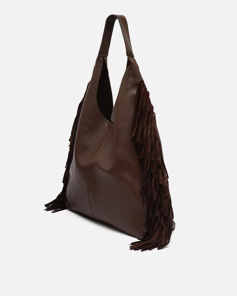 Frinpo bolso hobo con neceser extraíble y detalle flecos