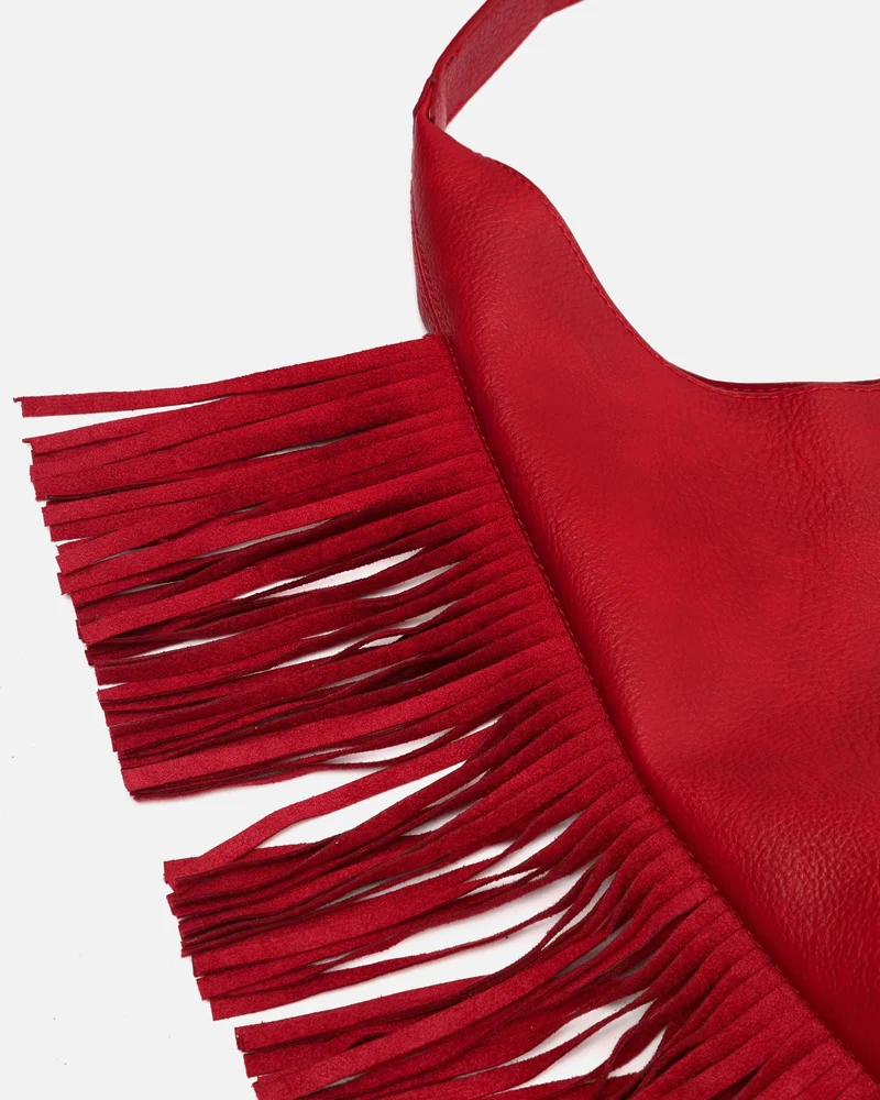 Frinpo bolso hobo con neceser extraíble y detalle flecos