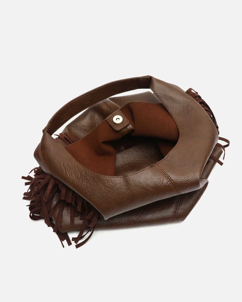 Frinpo bolso hobo con neceser extraíble y detalle flecos
