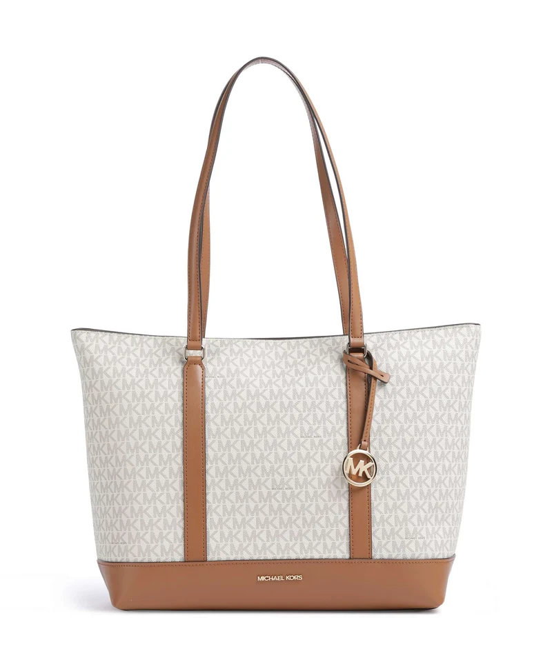 Michael Kors Andie Medium Bolsa shopping vanilla/acorn
