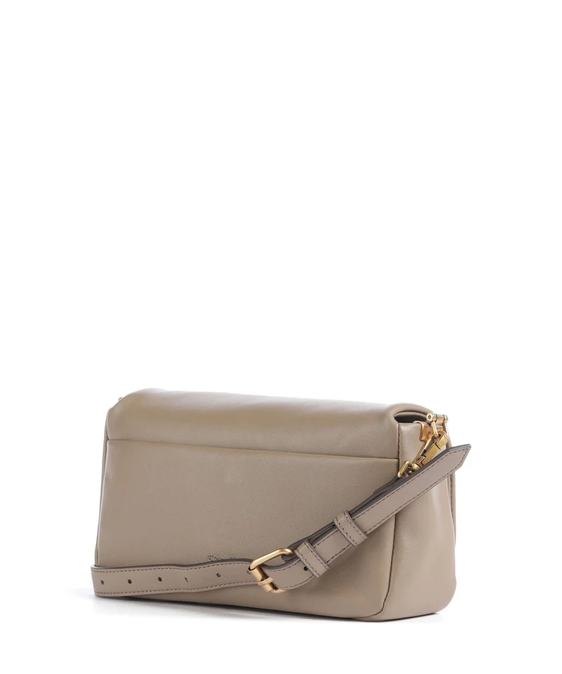 Pinko Click Soft Horizontal Mini Bandolera grigio talpa/antique gold