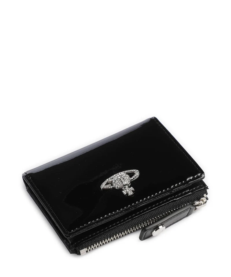 Vivienne Westwood Patent Tarjetero black/diamante orb