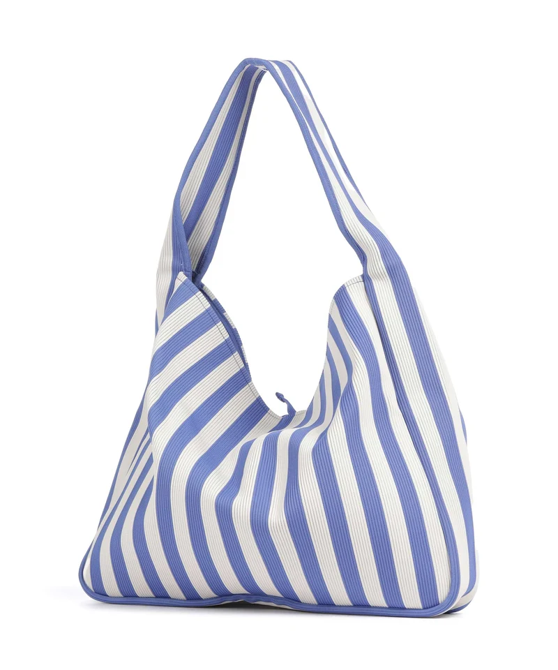 Marimekko Knitted Merirosvo Bolso de hobo blue/off white