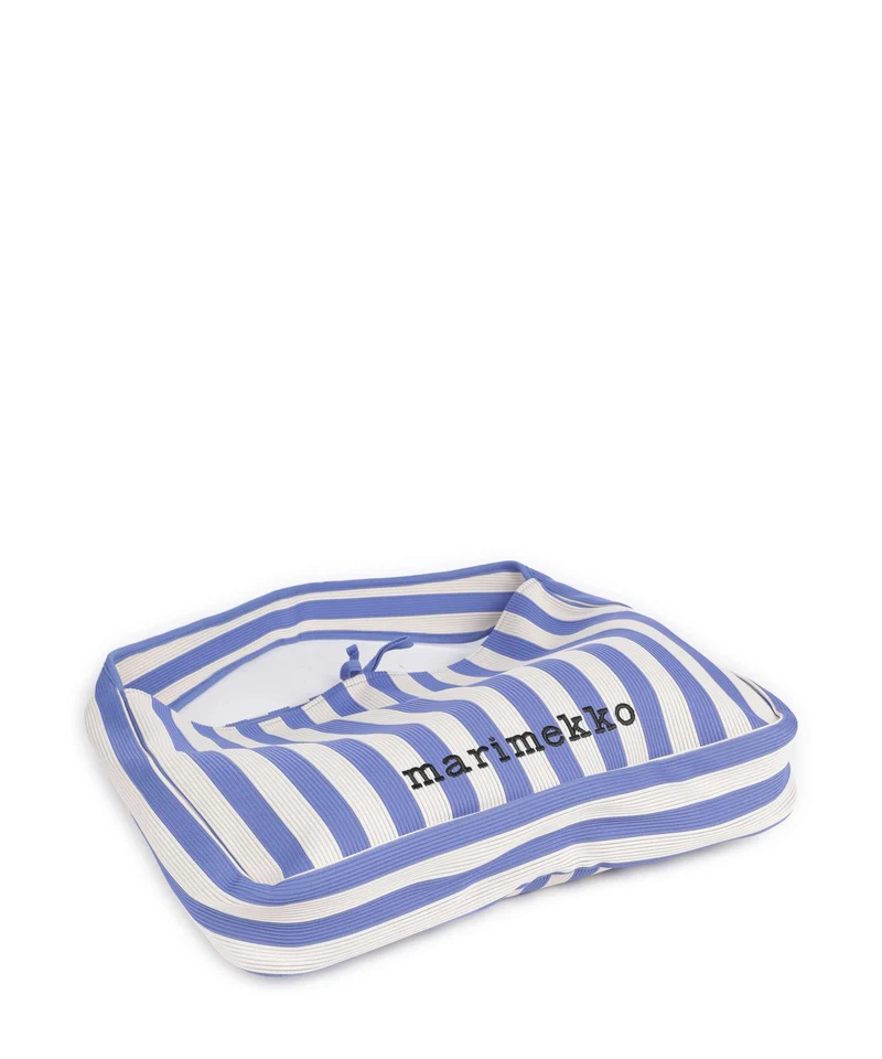 Marimekko Knitted Merirosvo Bolso de hobo blue/off white
