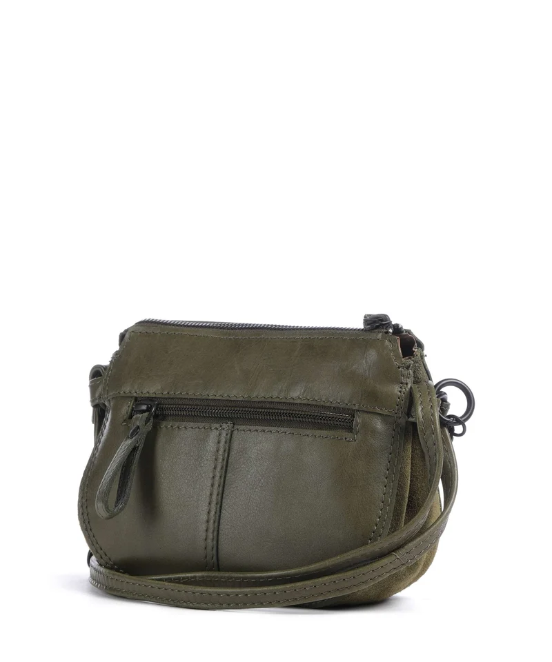 Spikes & Sparrow Suede Mix Delaine Bandolera green