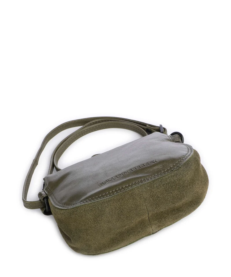 Spikes & Sparrow Suede Mix Delaine Bandolera green