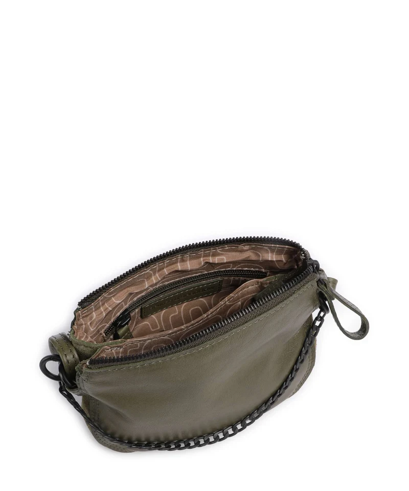 Spikes & Sparrow Suede Mix Delaine Bandolera green