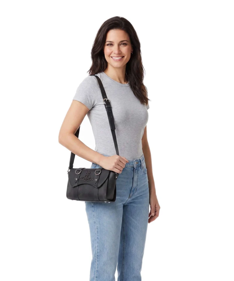 Vivienne Westwood Kimmy Distressed Bandolera off black