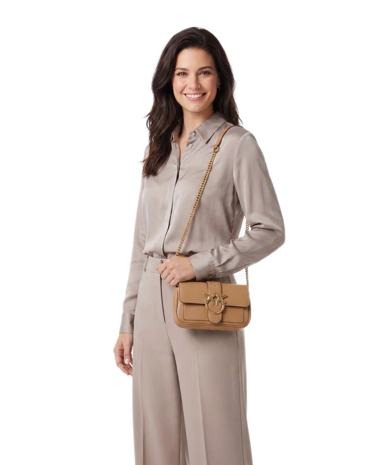 Pinko Love One Pocket Monedero grigio talpa/antique gold