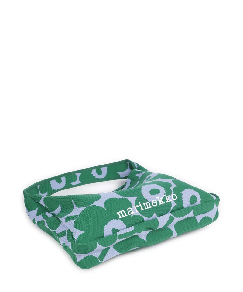 Marimekko Knitted Unikko Bolso de hobo dark green/blue