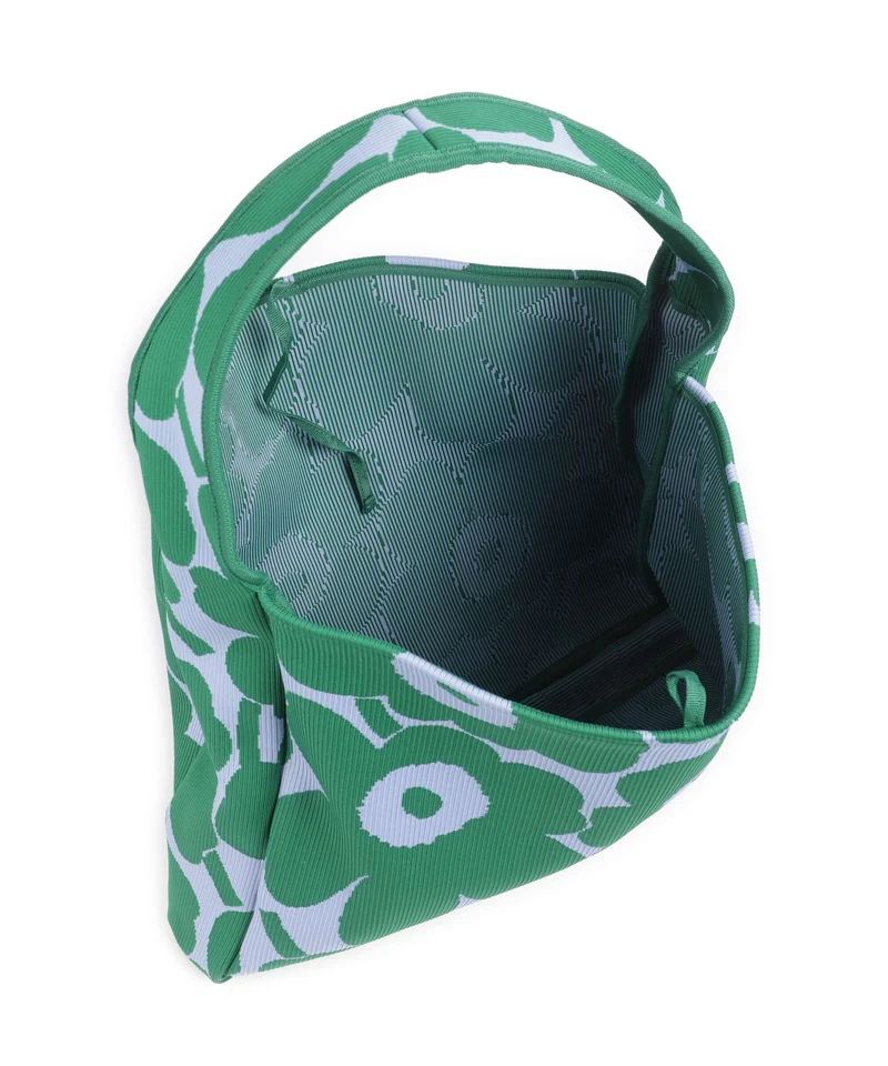 Marimekko Knitted Unikko Bolso de hobo dark green/blue