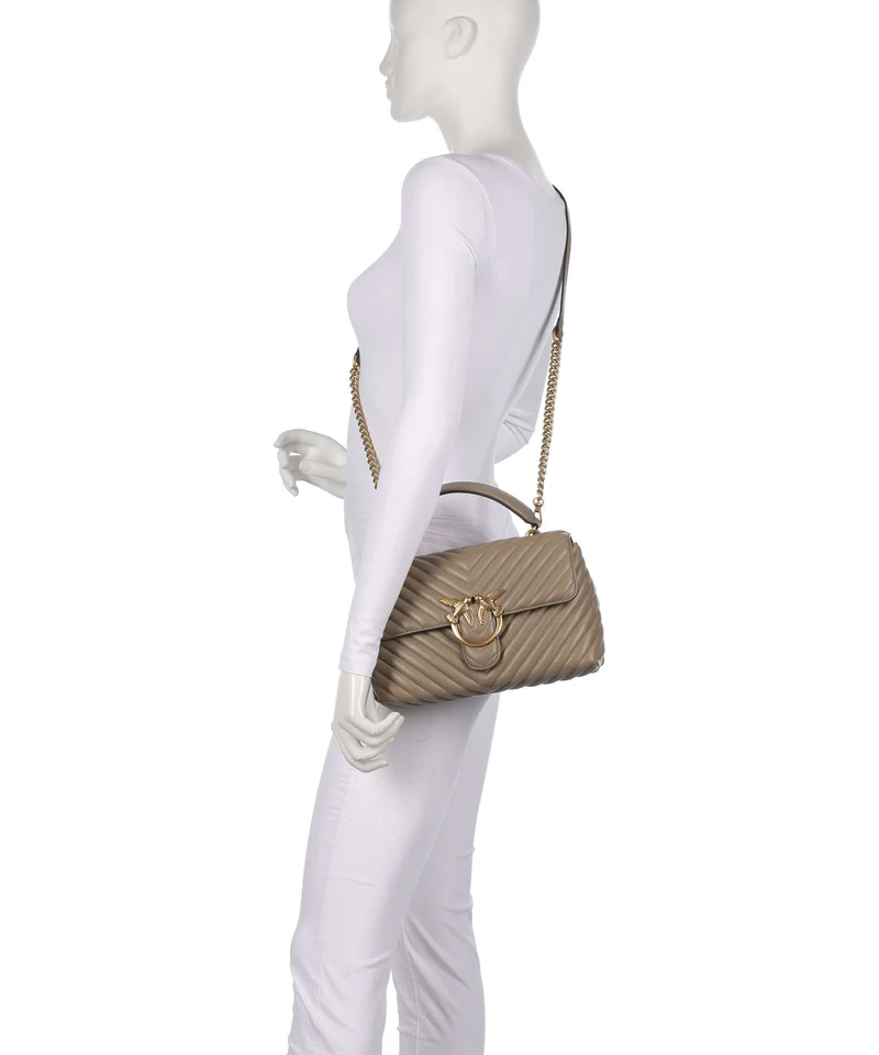 Pinko Love Lady Puff Classic Bolso de mano grigio talpa/antique gold