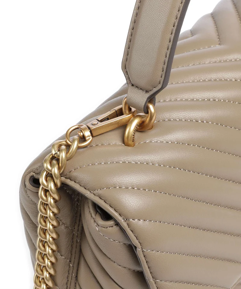 Pinko Love Lady Puff Classic Bolso de mano grigio talpa/antique gold