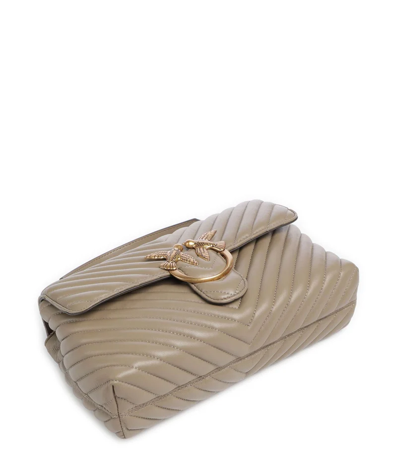 Pinko Love Lady Puff Classic Bolso de mano grigio talpa/antique gold