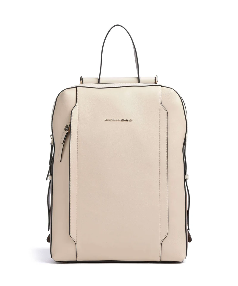 Piquadro Circle Mochila para portátil beige/cuoio