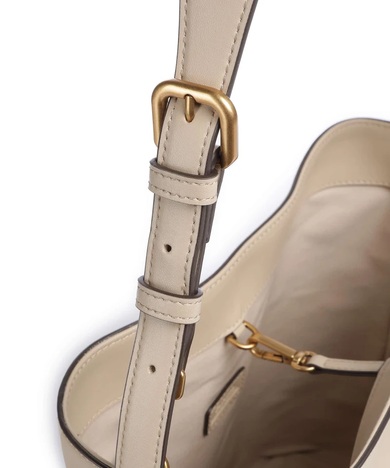 Pinko Belt Classic Bucket bolso de mano beige/grigio fumo/antique gold