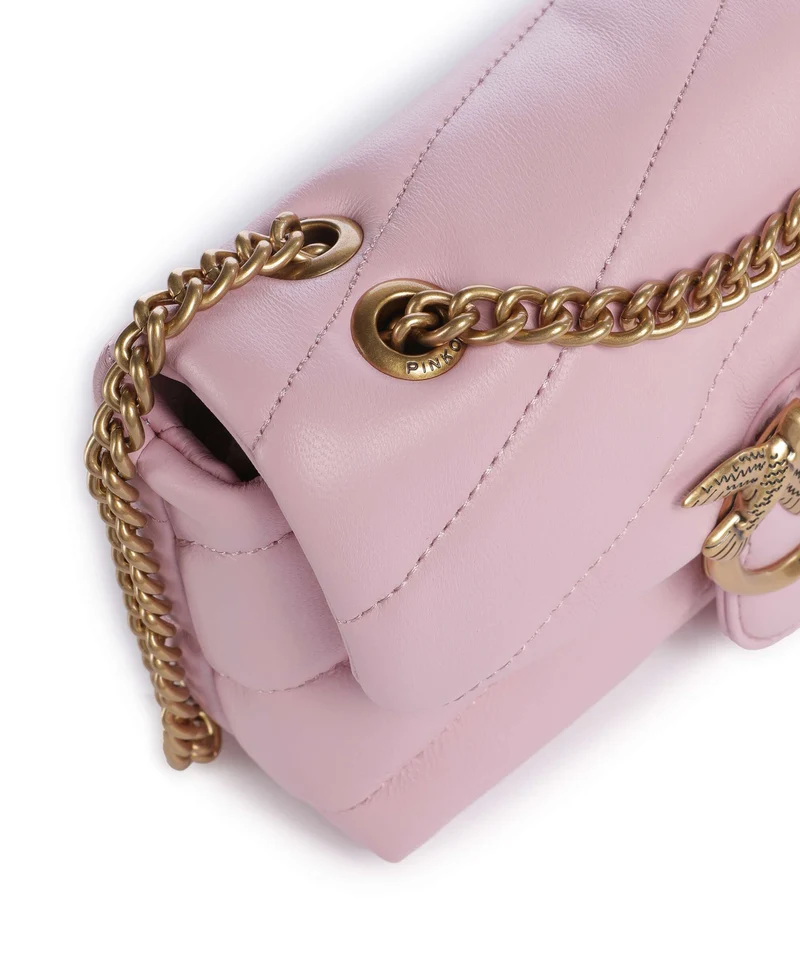 Pinko Love Puff Baby Bolso de hombro rosa chiaro/antique gold