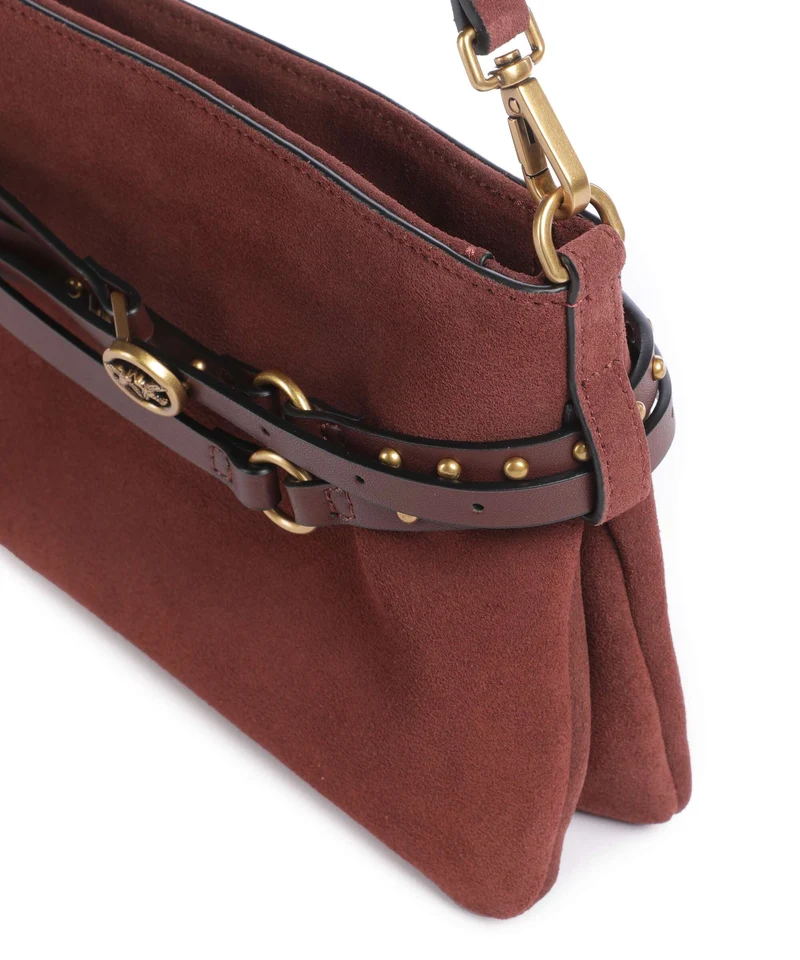 Pinko Belt Mini Bolso de hombro burgundy wine/antique gold