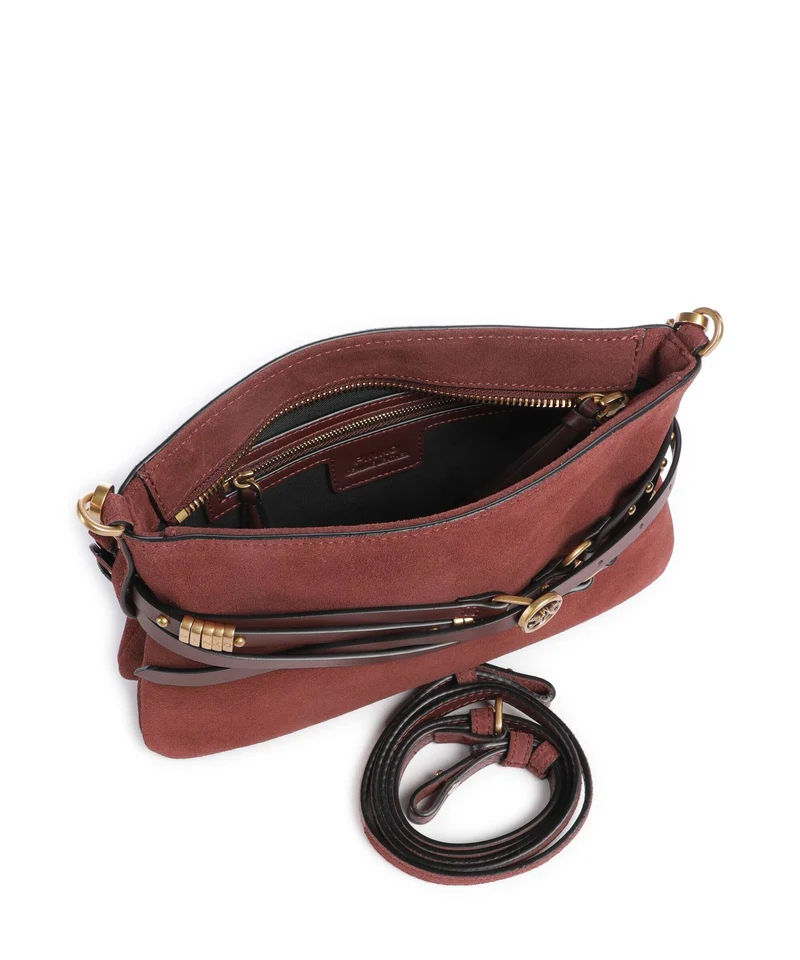 Pinko Belt Mini Bolso de hombro burgundy wine/antique gold