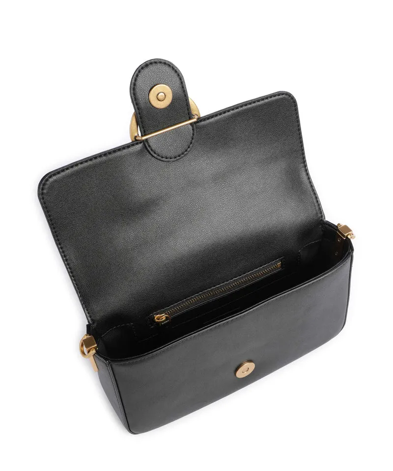 Pinko Love One Mini Slouchy Bandolera nero/antique gold