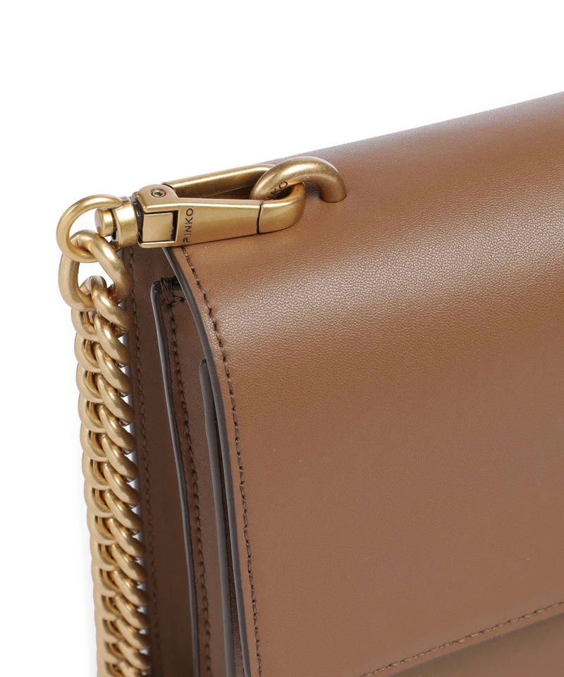 Pinko Love One Classic Bandolera marrone cognac/antique gold