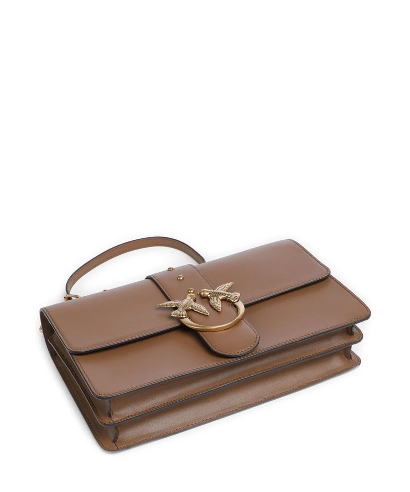 Pinko Love One Classic Bandolera marrone cognac/antique gold