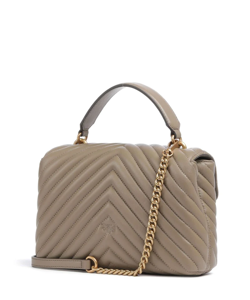 Pinko Love Lady Puff Mini Bolso de mano grigio talpa/antique gold