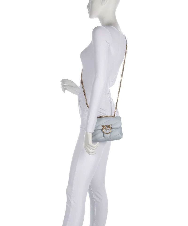 Pinko Love Puff Baby Bolso de hombro azzurro celeste/antique gold