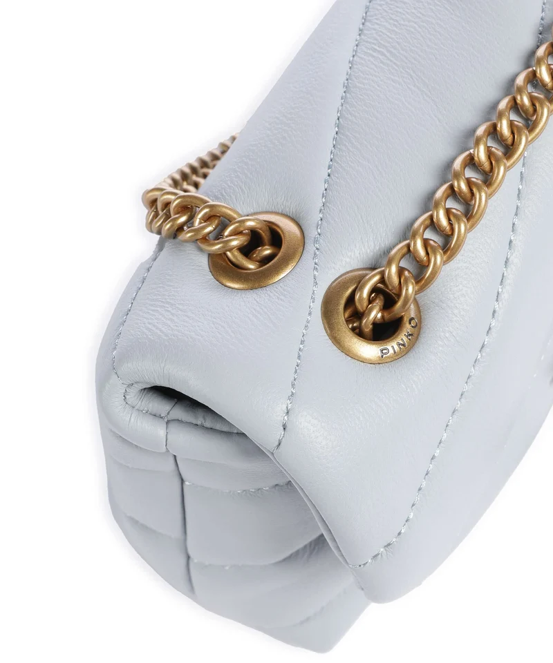 Pinko Love Puff Baby Bolso de hombro azzurro celeste/antique gold
