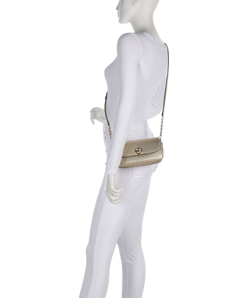 Michael Kors Nolita Small Bandolera pale gold