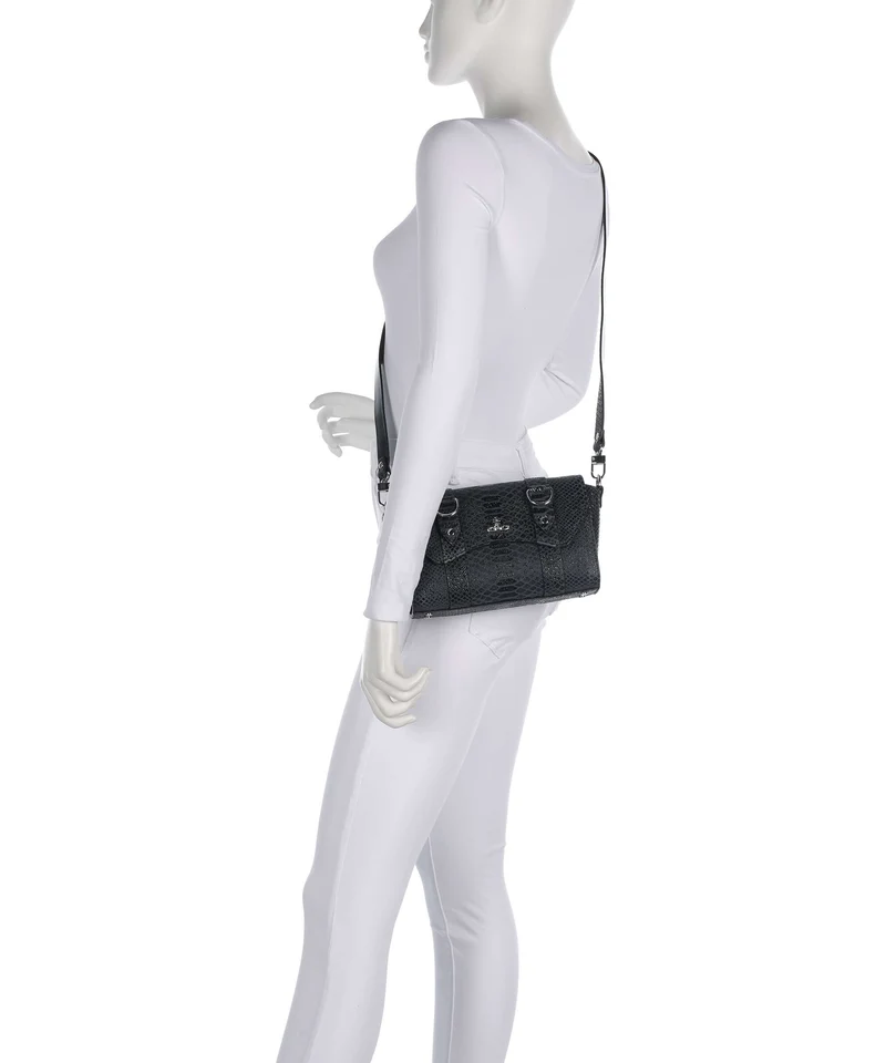 Vivienne Westwood Kimmy Snake Effect Bandolera dark grey