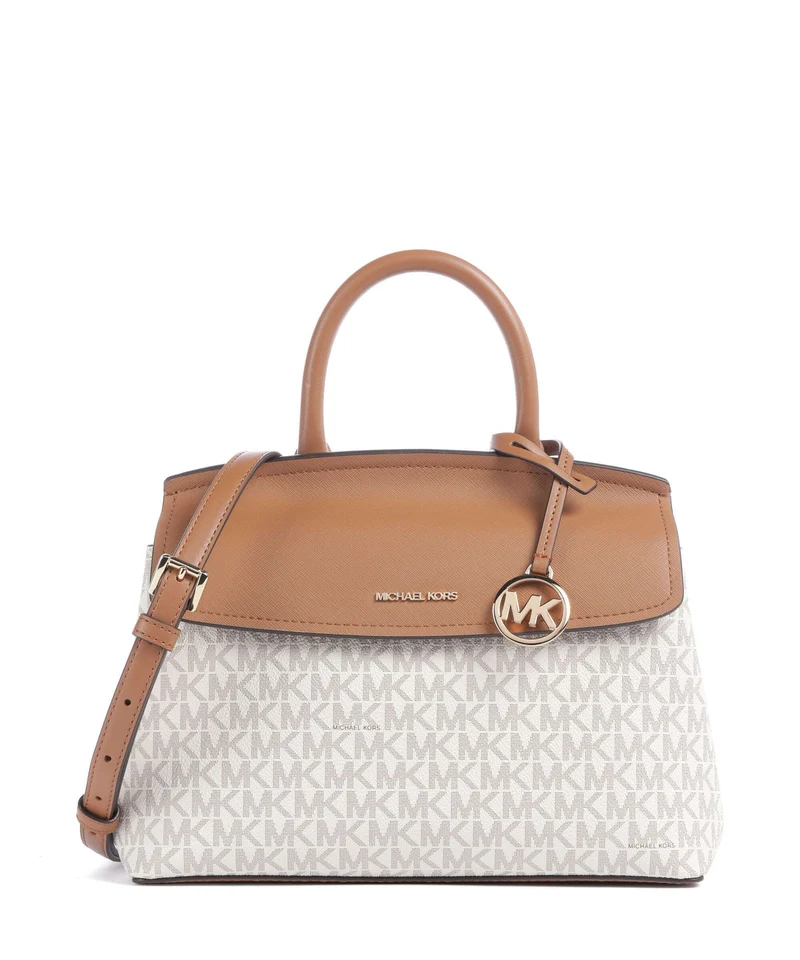Michael Kors Landry Small Bolso de mano vanilla/acorn