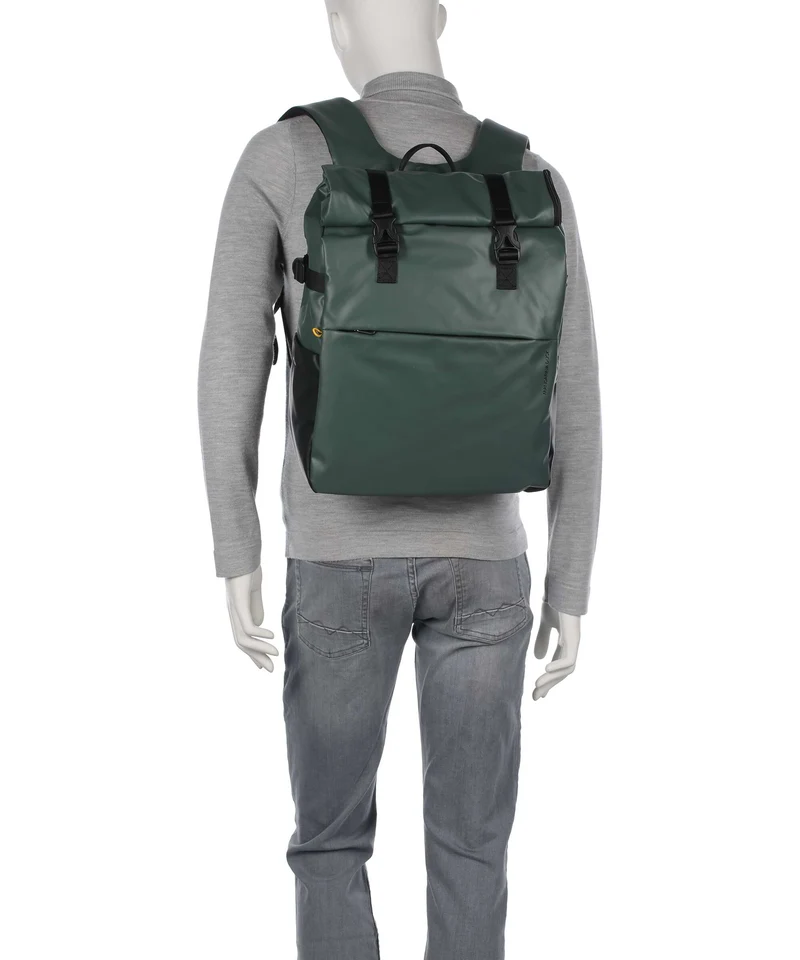 Mandarina Duck Eco Coated Mochila para portátil deep green