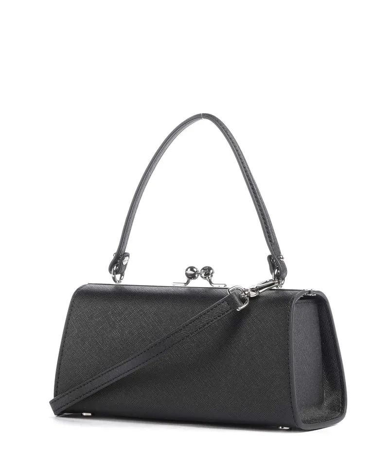 Vivienne Westwood Doll Frame Saffiano XL Bolso de mano black