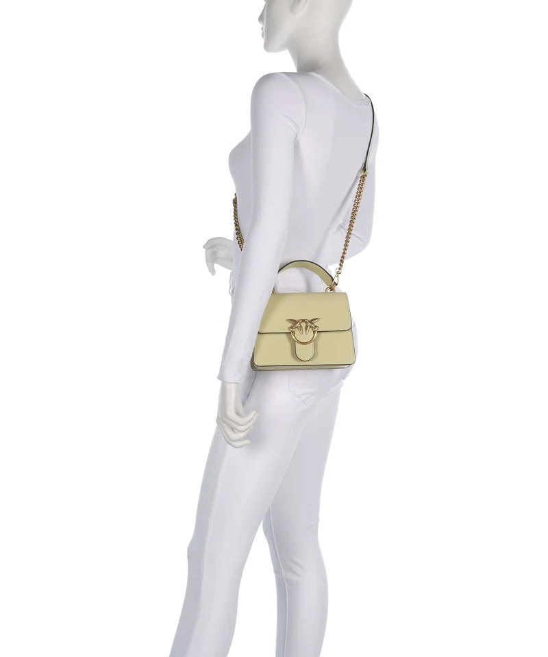 Pinko Love One Mini Bolso de mano giallo vaniglia/antique gold