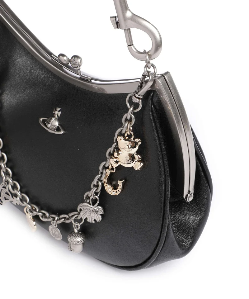 Vivienne Westwood Charm Frame Supple Bolso de hombro black/dark silver